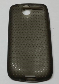 Силиконов гръб ТПУ Grid за HTC Desire / G7 / HTC Bravo тъмно сив